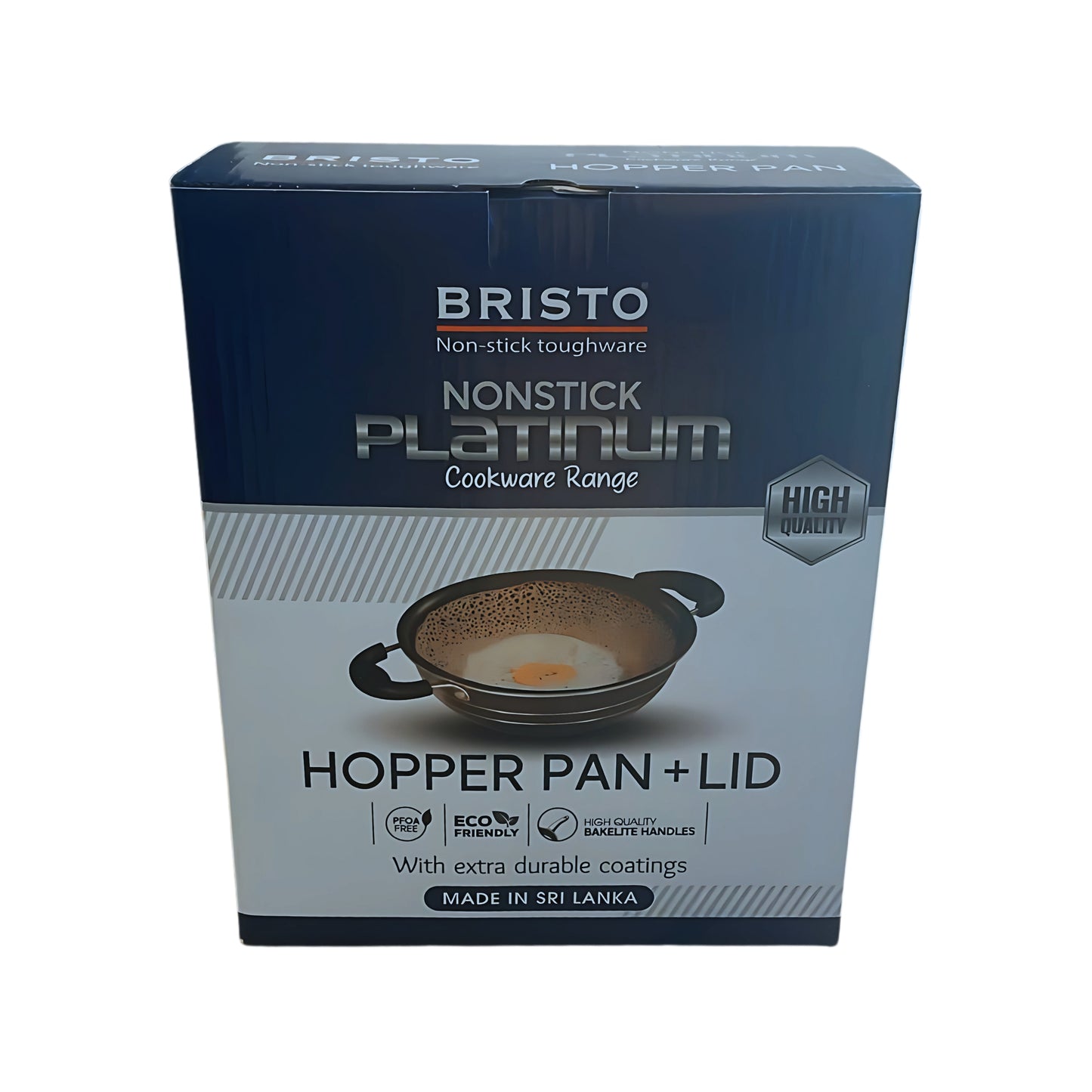 Bristo Platinum Hopper-Pfanne mit Antihaftbeschichtung, 18 cm (7 Zoll)
