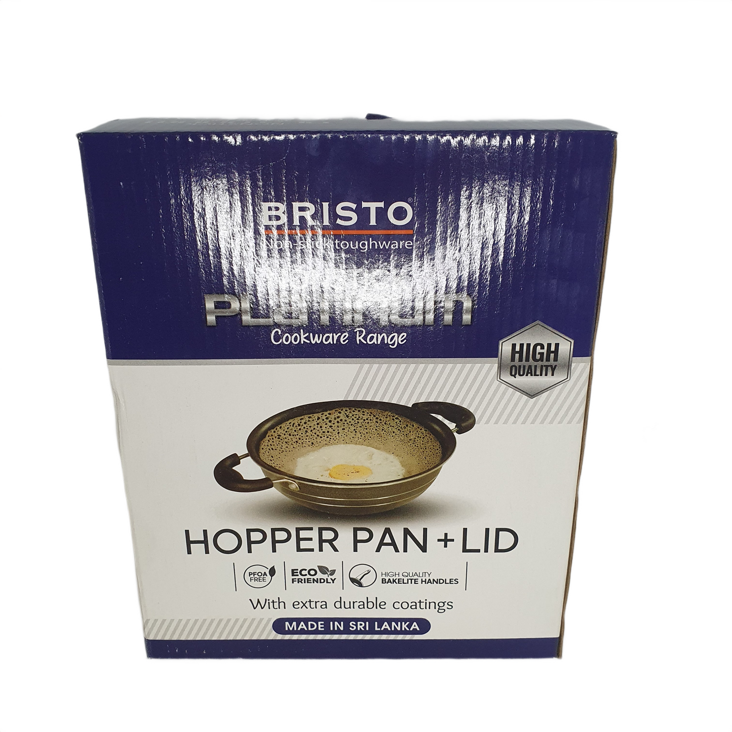 Bristo Platinum Hopper-Pfanne mit Antihaftbeschichtung, 18 cm (7 Zoll)
