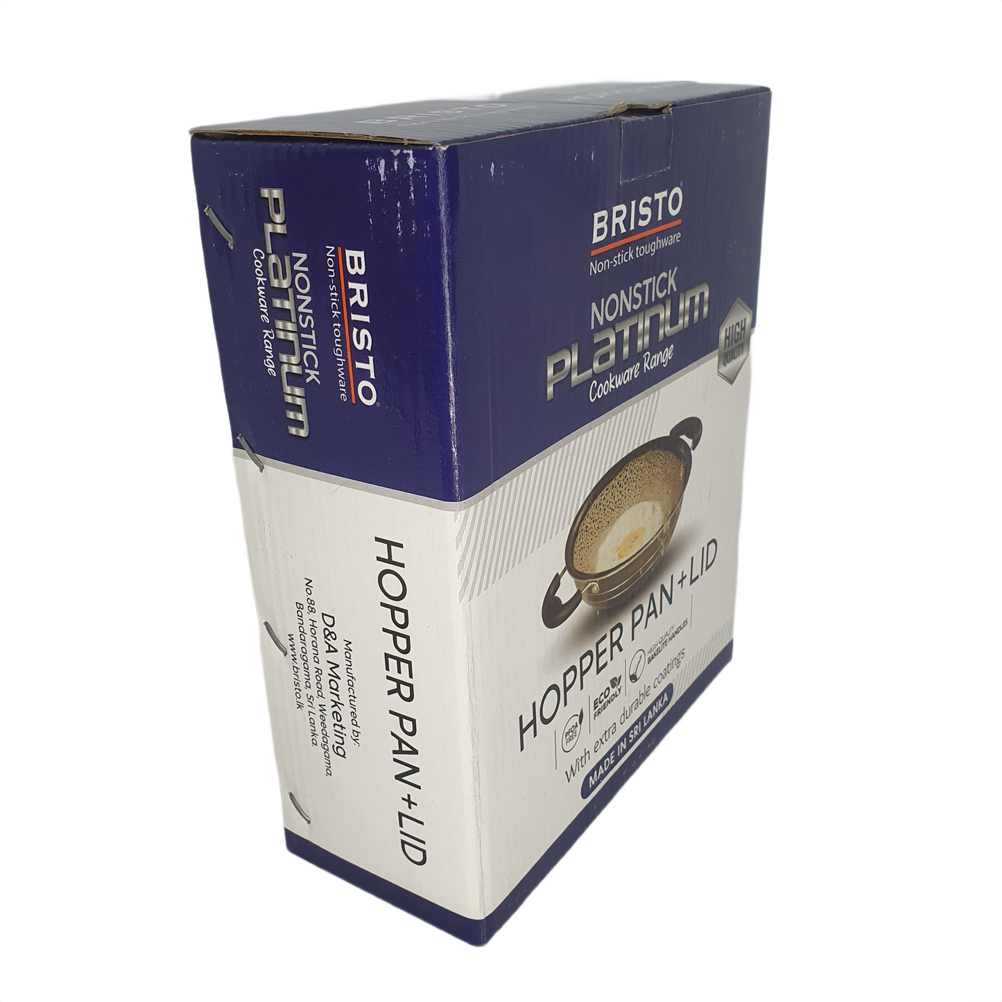 Bristo Platinum Hopper-Pfanne mit Antihaftbeschichtung, 18 cm (7 Zoll)