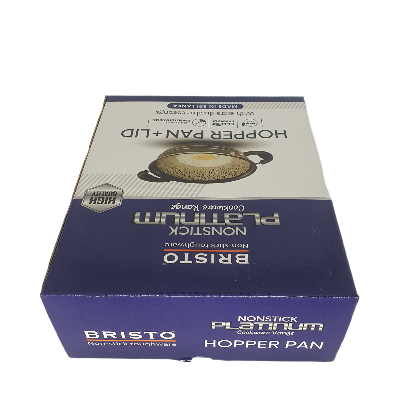 Bristo Platinum Hopper-Pfanne mit Antihaftbeschichtung, 18 cm (7 Zoll)