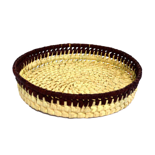 Lakpura® Palmyrah Ovales Tablett (Purpalstreifen)