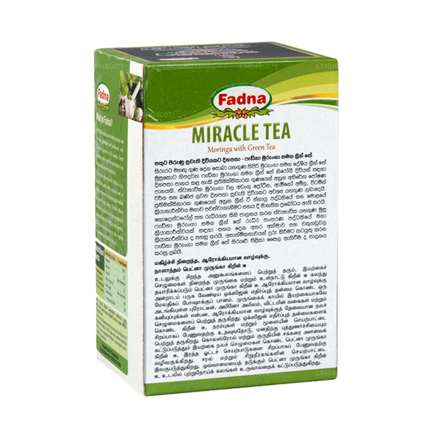 Fadna Miracle Tea Moringa mit grünem Tee (40 g) 20 Teebeutel