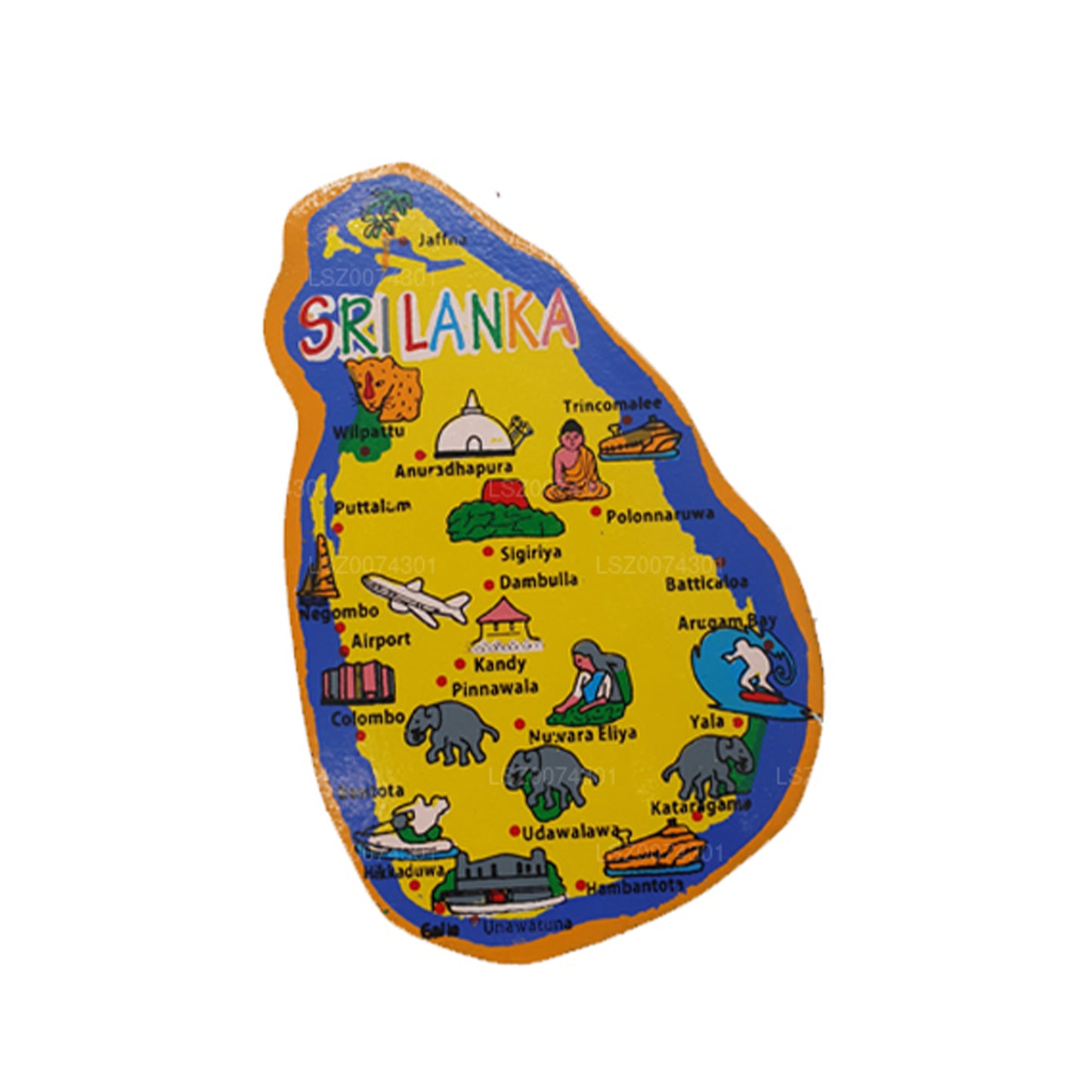Kühlschrankmagnet der Provinzen Sri Lankas