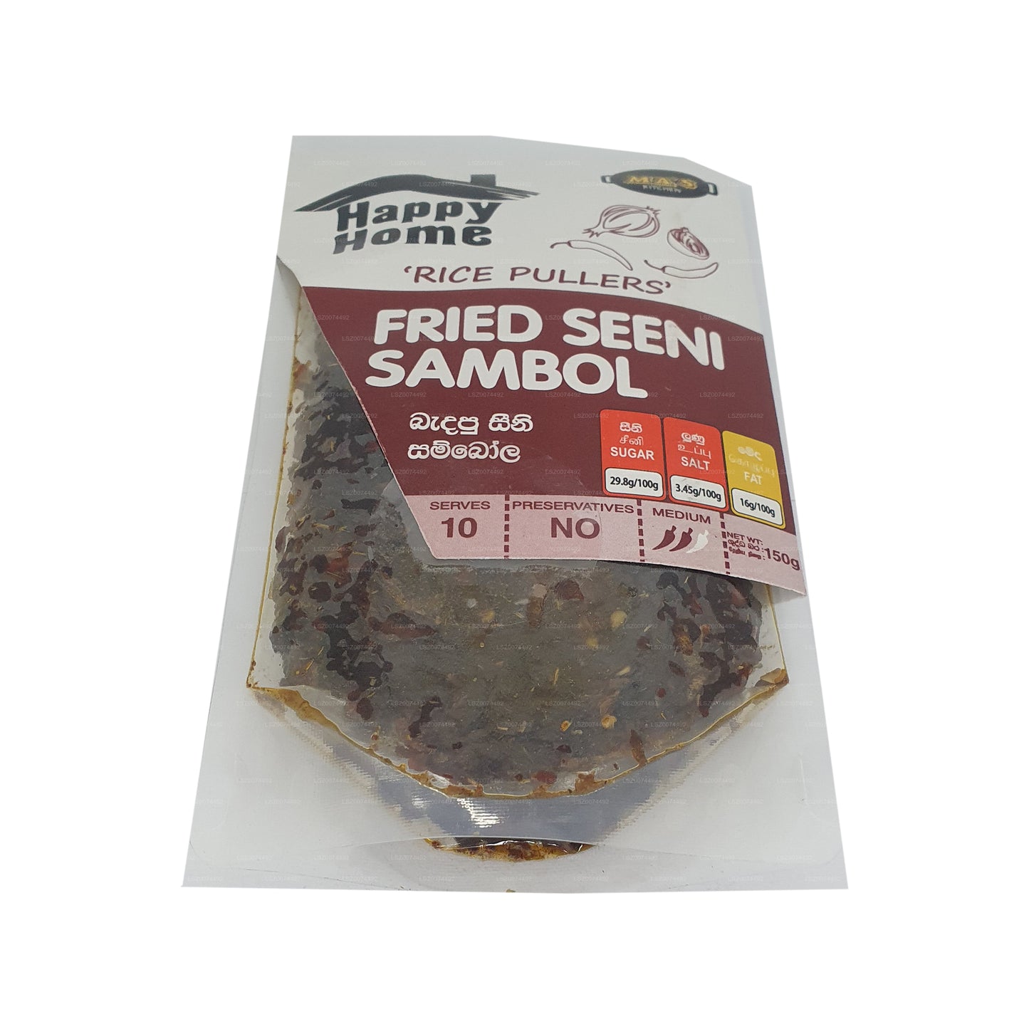 MA's Kitchen Happy Home Gebratener Seeni Sambal (150 g)