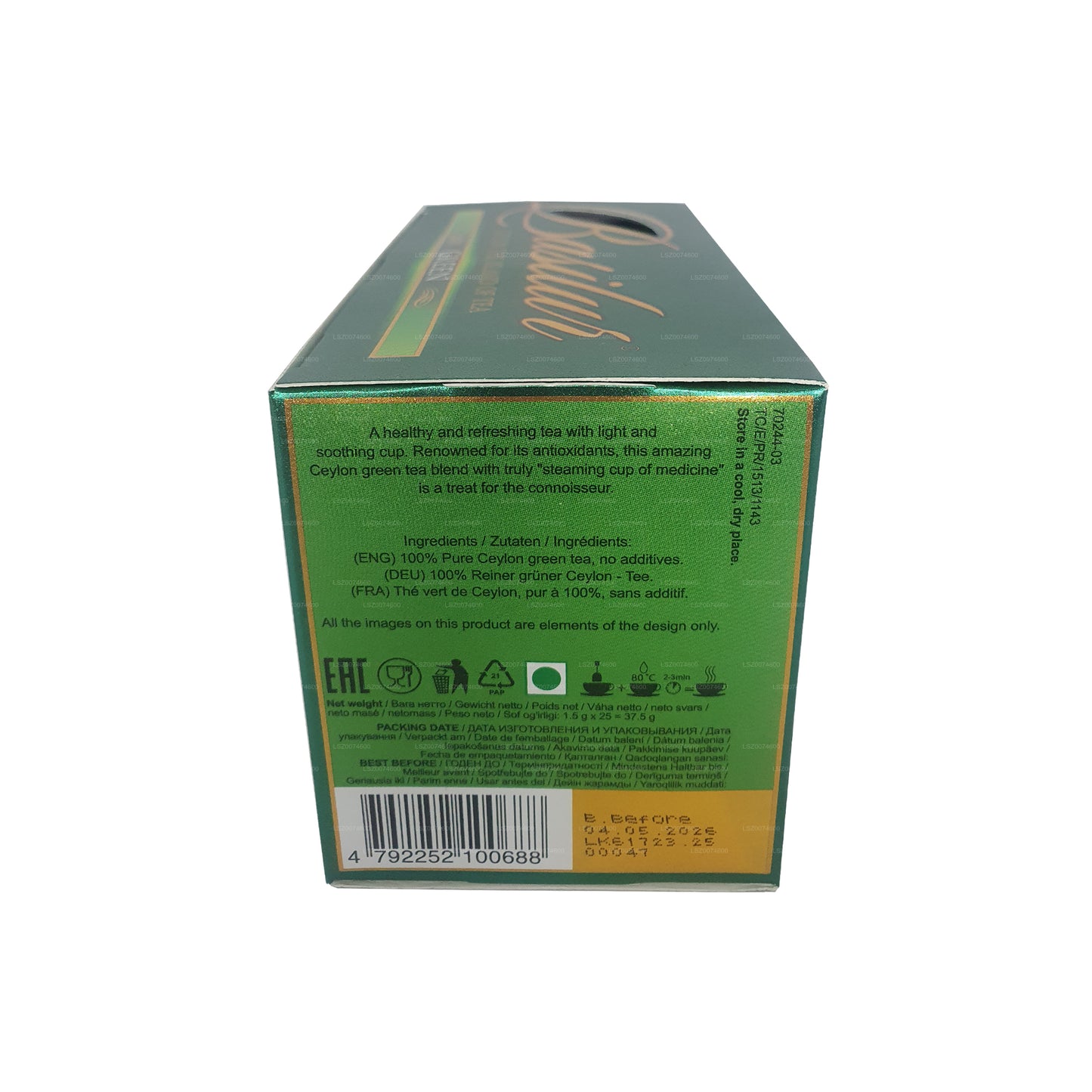 Basilur Island of Tea Grüner Tee (30g) 20 Teebeutel