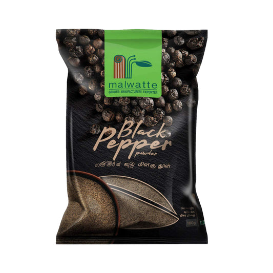 Malwatte Spices Schwarzer Pfeffer Pulver (100g)