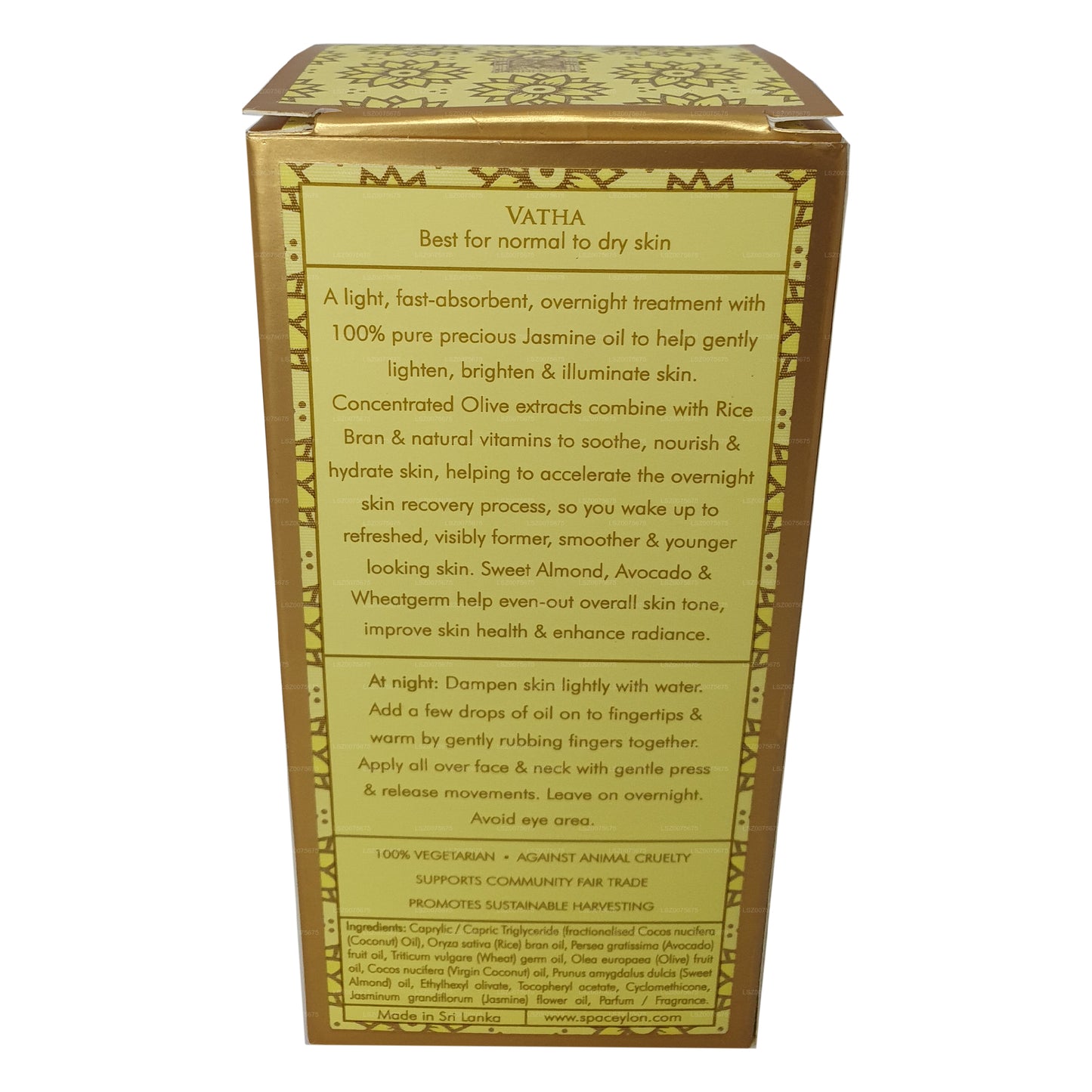 Spa Ceylon White Jasmine Nachtreparatur-Gesichtsbehandlungsöl (30 ml)