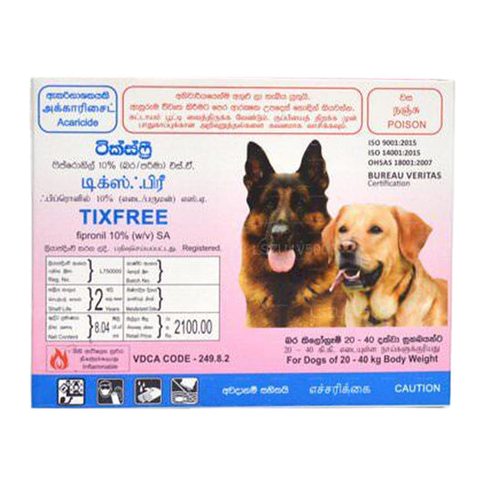 Tixfree Spot On, Hund 20 - 40 kg Körpergewicht (3 Packungen)