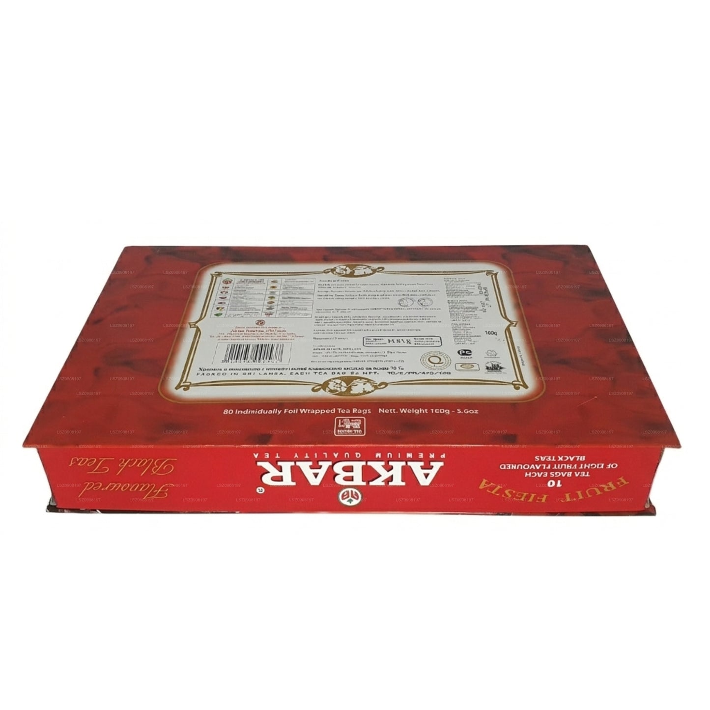 Akbar Fruit Fiesta Aromatisierter Schwarztee, Geschenkbox, 80 Teebeutel (160 g)