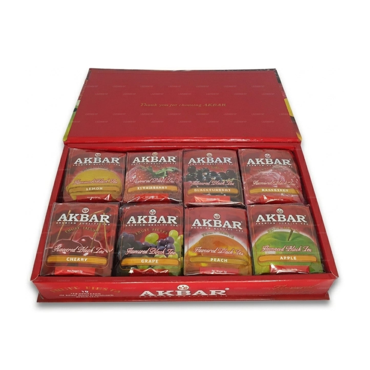 Akbar Fruit Fiesta Aromatisierter Schwarztee, Geschenkbox, 80 Teebeutel (160 g)