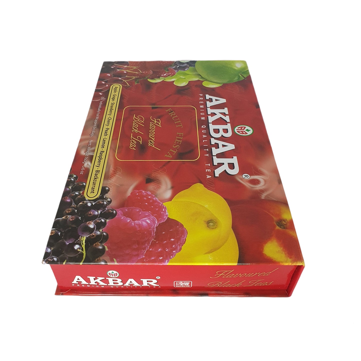 Akbar Fruit Fiesta Aromatisierter Schwarztee, Geschenkbox, 80 Teebeutel (160 g)