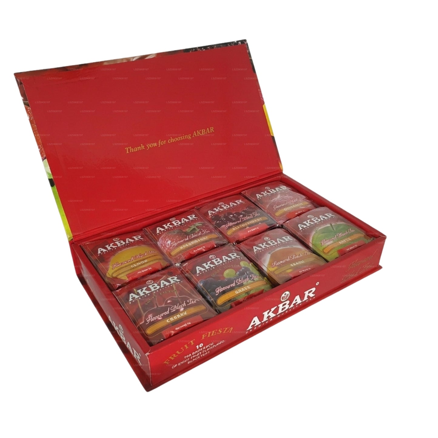 Akbar Fruit Fiesta Aromatisierter Schwarztee, Geschenkbox, 80 Teebeutel (160 g)