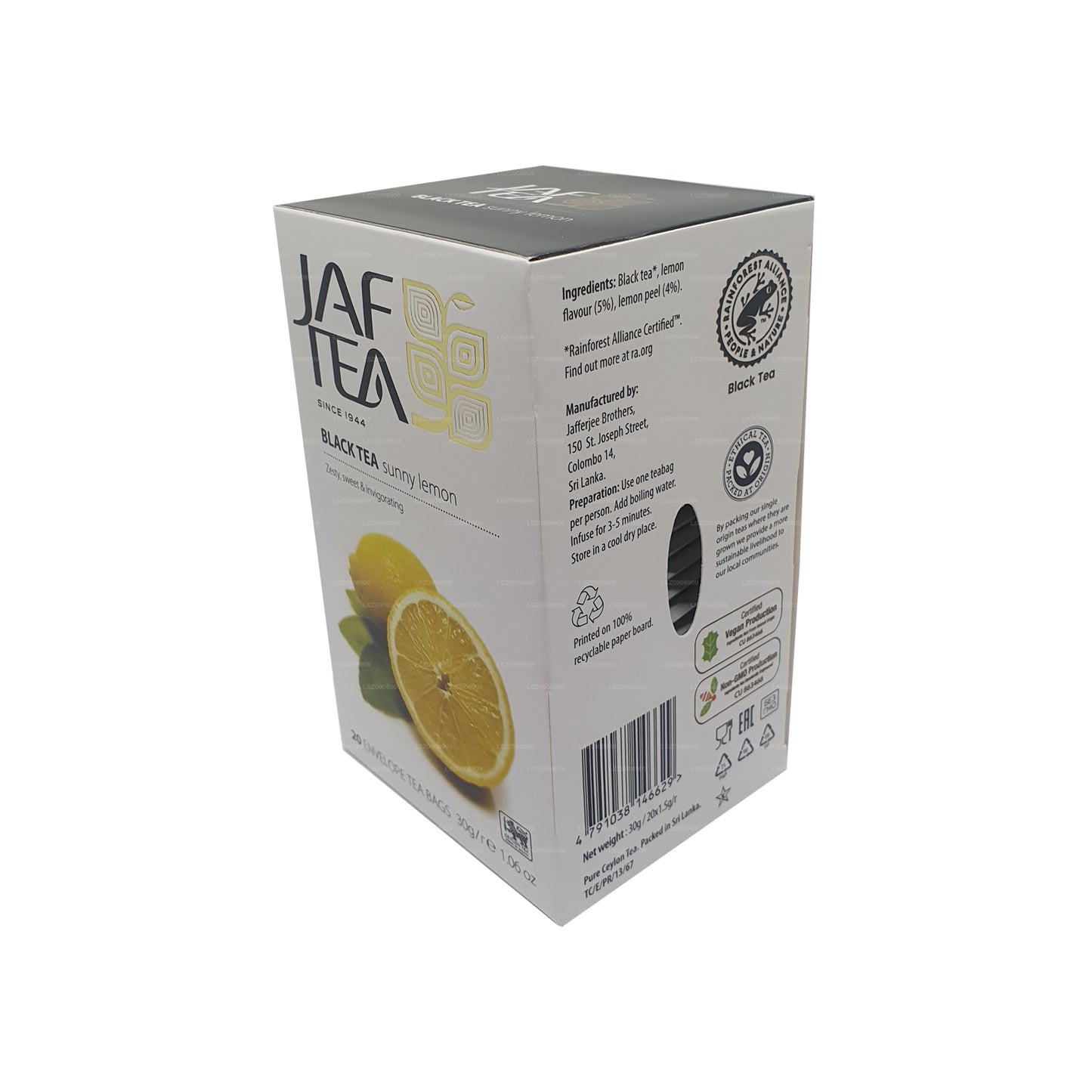 Jaf Tea Sunny Lemon Schwarztee (30 g) Folienumschlag-Teebeutel