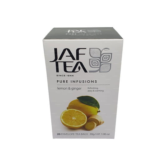 Jaf Tea Pure Infusions Zitrone &amp; Ingwer Tee (30g) Folienumschlag Teebeutel
