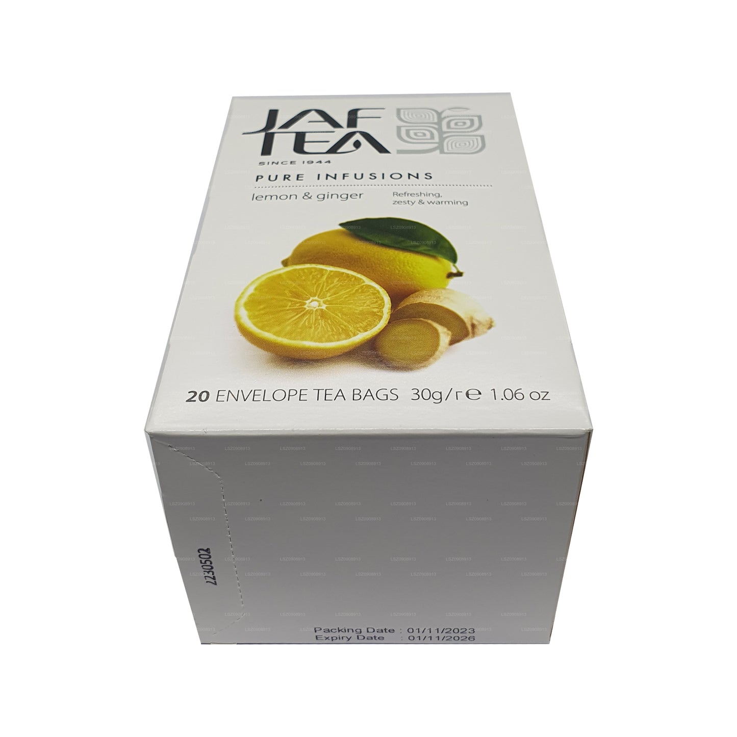 Jaf Tea Pure Infusions Zitrone &amp; Ingwer Tee (30g) Folienumschlag Teebeutel