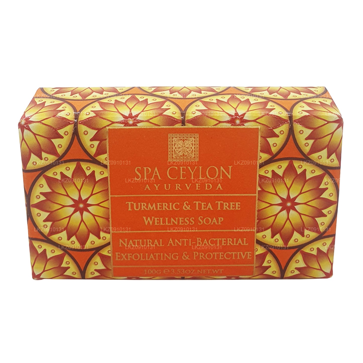 Spa Ceylon Antibakterielle Peeling-Wellnessseife mit Kurkuma und Teebaum (100 g)