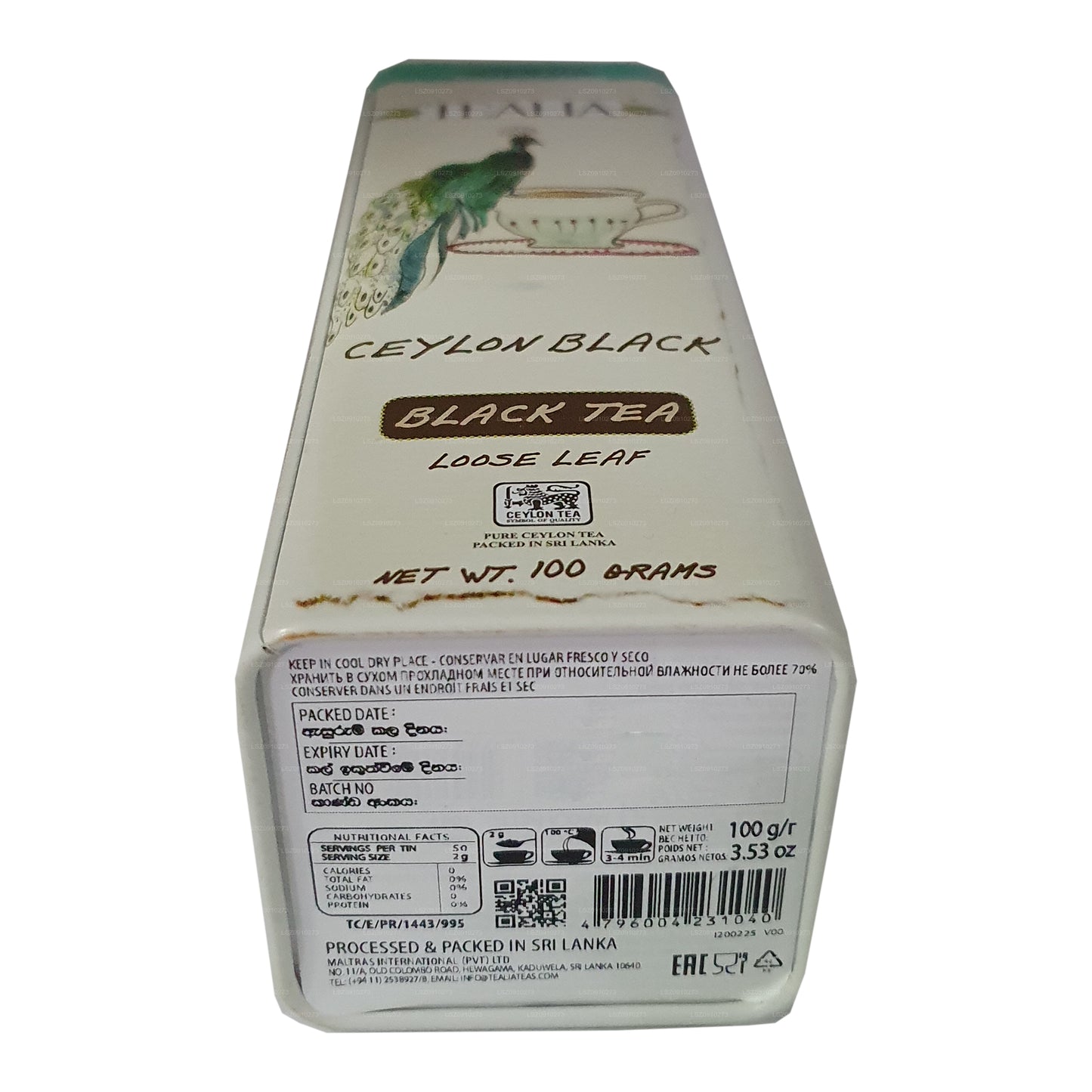 Tealia Ceylon Schwarztee (100 g)