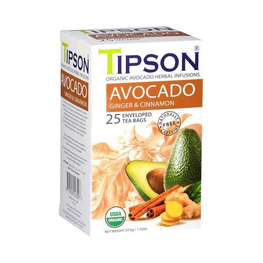 Tipson Bio-Avocado mit Ingwer und Zimt (37,5 g) 25 umhüllte Teebeutel