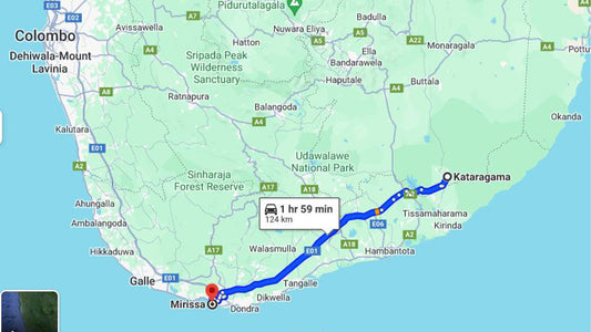 Privater Transfer von Kataragama City nach Mirissa City