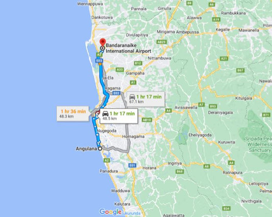 Privater Transfer von Angulana City zum Flughafen Colombo (CMB)