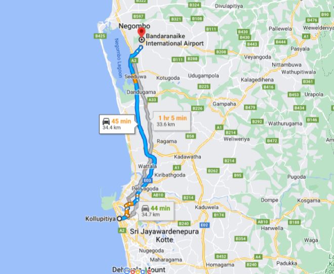 Privater Transfer von Kollupitiya City zum Flughafen Colombo (CMB)