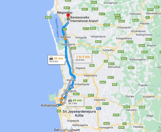 Privater Transfer von Kollupitiya City zum Flughafen Colombo (CMB)