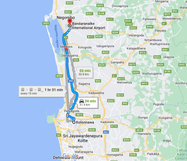 Privater Transfer von Kolonnawa City zum Flughafen Colombo (CMB)