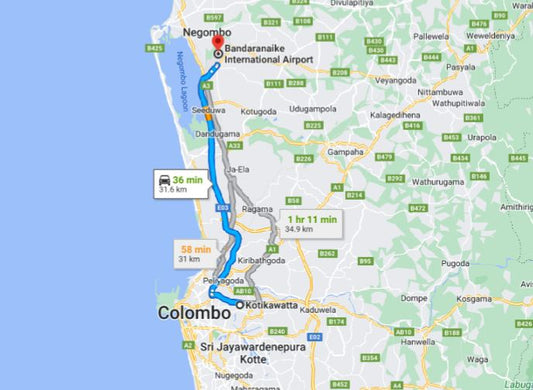 Privater Transfer von Kotikawatta City zum Flughafen Colombo (CMB)