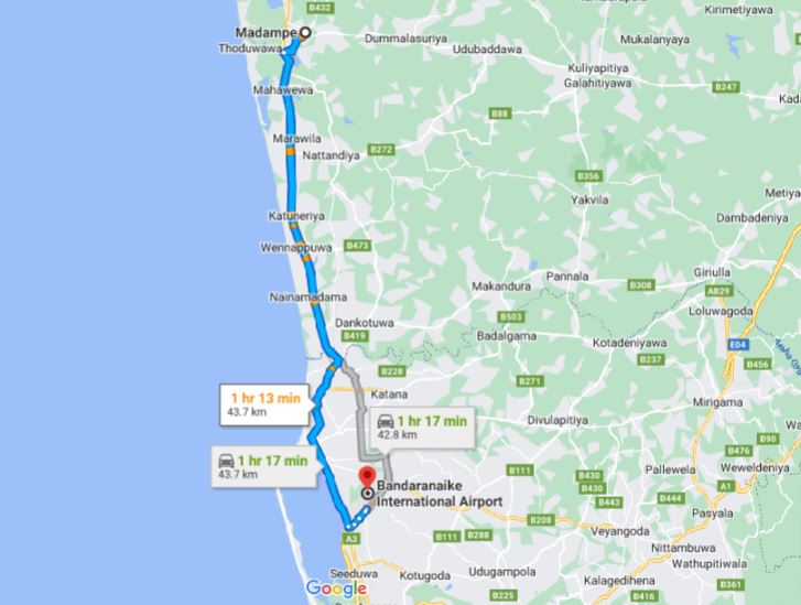 Privater Transfer von Madampe City zum Flughafen Colombo (CMB)