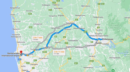 Privater Transfer von Madawala City zum Flughafen Colombo (CMB)