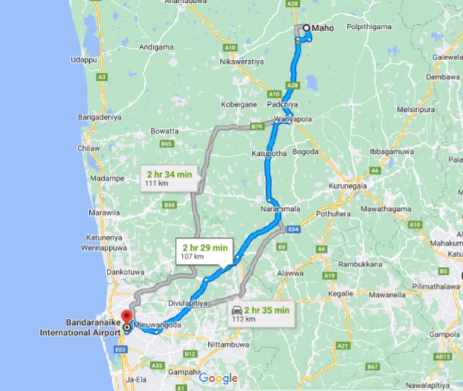 Privater Transfer von Maho City zum Flughafen Colombo (CMB)