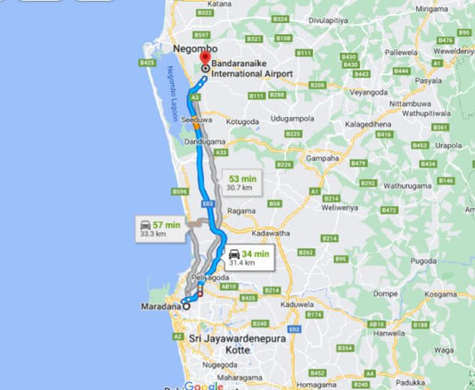 Privater Transfer von Maradana City zum Flughafen Colombo (CMB)