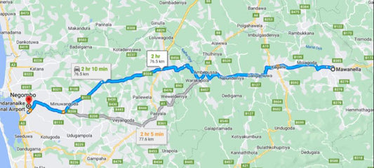 Privater Transfer von Mawanella City zum Flughafen Colombo (CMB)