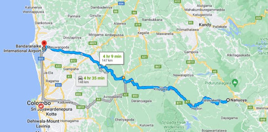 Privater Transfer von Nanu Oya City zum Flughafen Colombo (CMB)