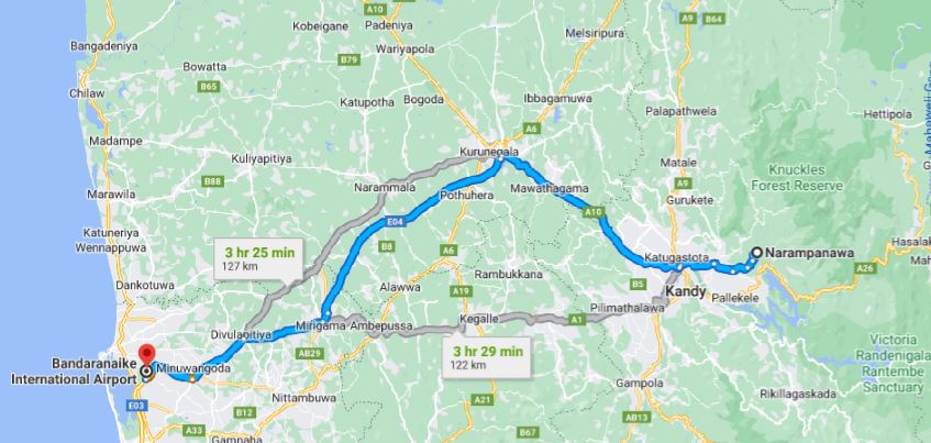 Privater Transfer von Narampanawa City zum Flughafen Colombo (CMB)