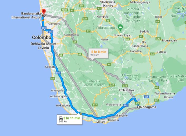 Privater Transfer von Nonagama City zum Flughafen Colombo (CMB)