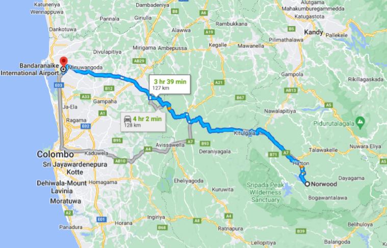 Privater Transfer von Norwood City zum Flughafen Colombo (CMB)