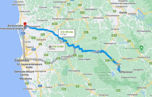 Privater Transfer von Norwood City zum Flughafen Colombo (CMB)