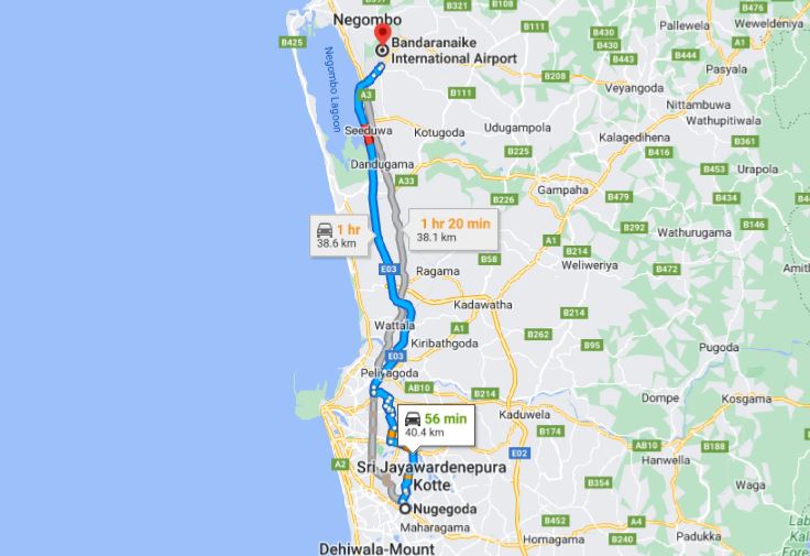 Privater Transfer von Nugegoda City zum Flughafen Colombo (CMB)