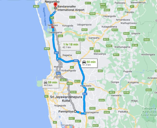 Privater Transfer von Pannipitiya City zum Flughafen Colombo (CMB)