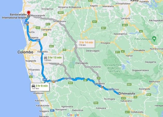 Privater Transfer von Pelmadulla City zum Flughafen Colombo (CMB)