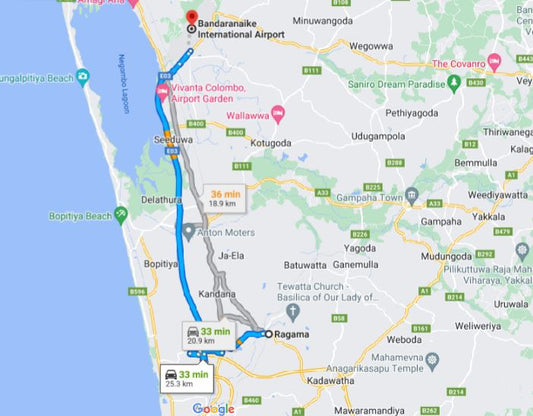 Privater Transfer von Ragama City zum Flughafen Colombo (CMB)