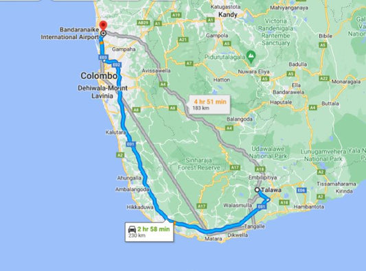 Privater Transfer von Talalla City zum Flughafen Colombo (CMB)