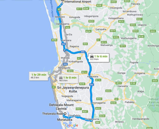 Privater Transfer von Thelawala City zum Flughafen Colombo (CMB)