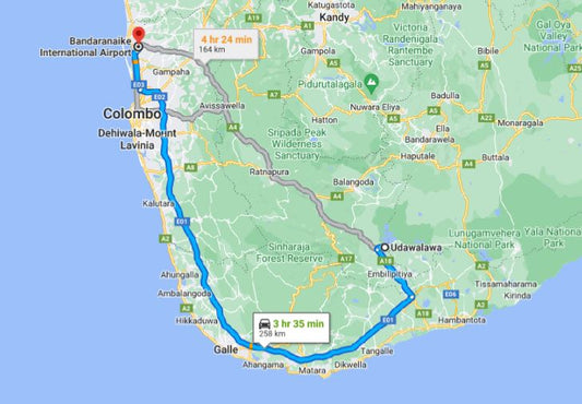 Privater Transfer von Udawalawe City zum Flughafen Colombo (CMB)