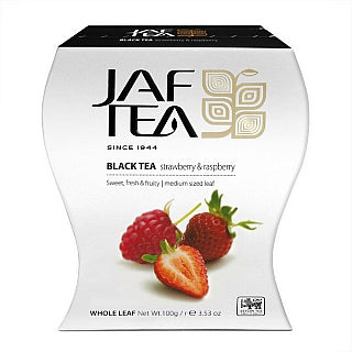 Jaf Tea Black Strawberry &amp; Raspberry Papierverpackung (100g)