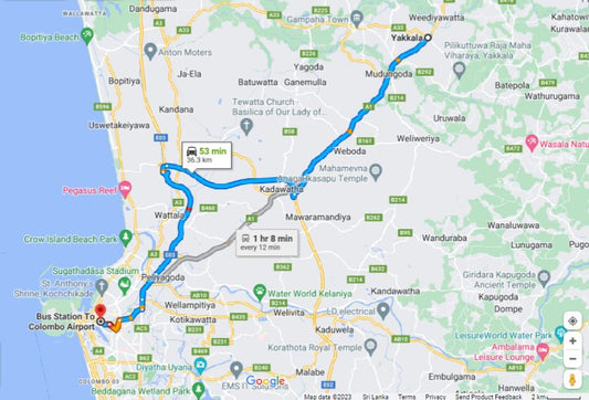 Privater Transfer von Yakkala City zum Flughafen Colombo (CMB)