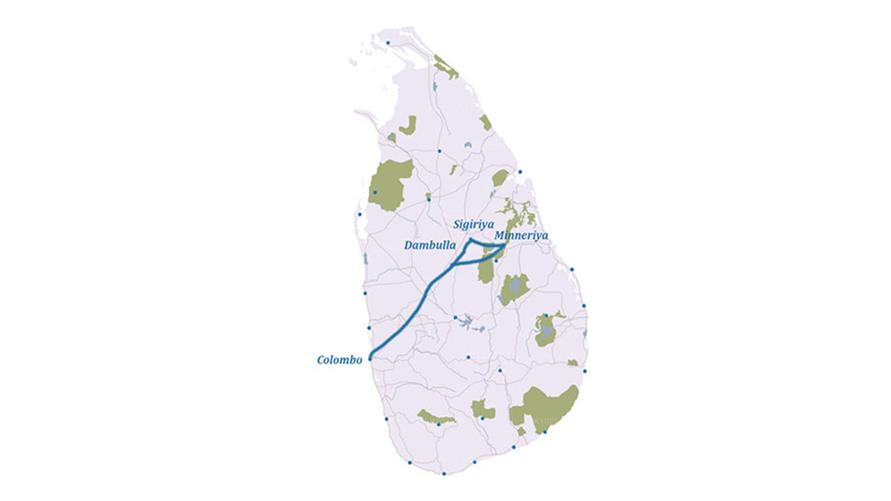 Sigirya und Minneriya ab Colombo (2 Tage)