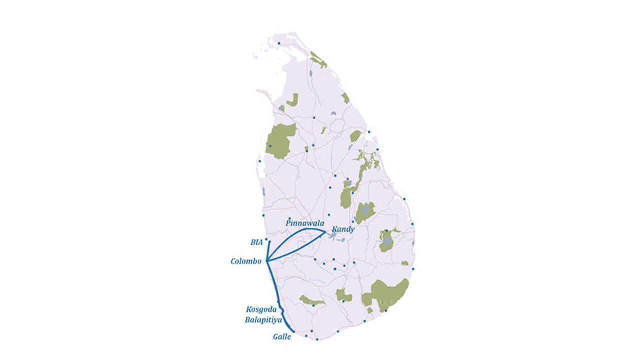 Rund um Lanka von Colombo aus (4 Tage)