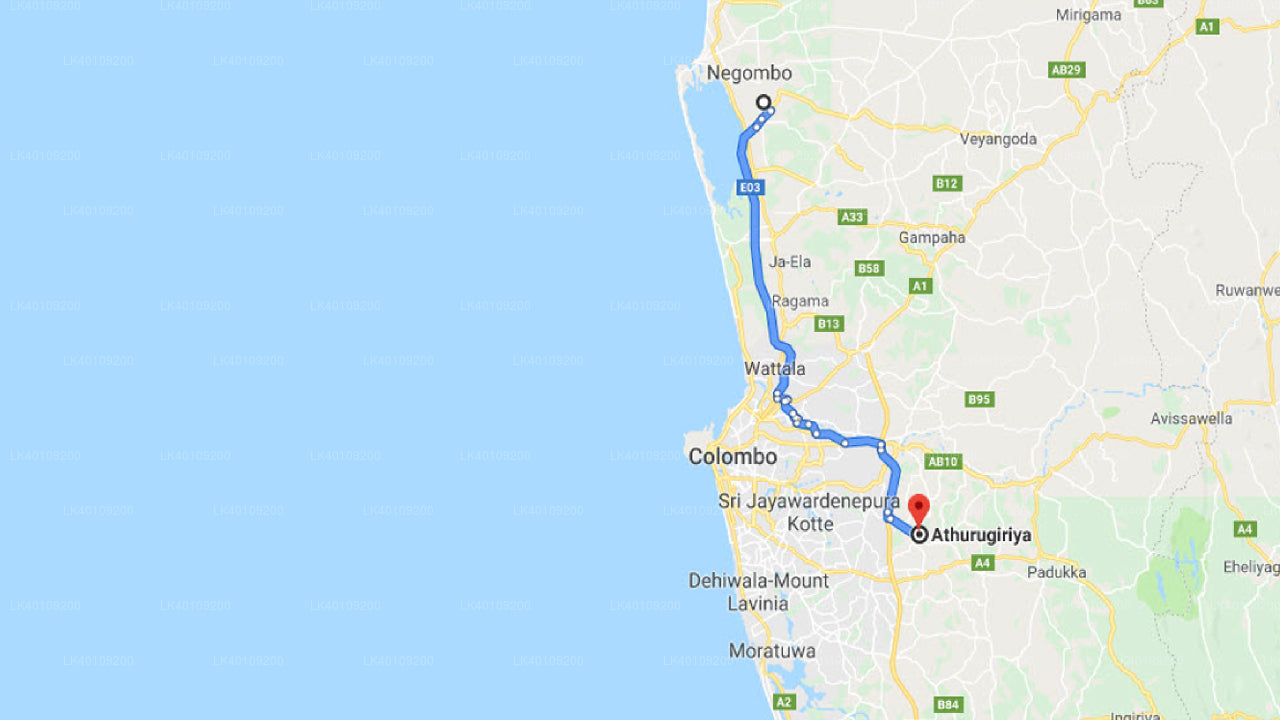 Privater Transfer vom Flughafen Colombo (CMB) nach Athurugiriya City